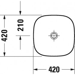 Duravit Zencha - Umývadlová misa 420x420 mm, matný antracit 2373421379