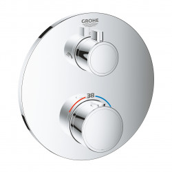 Grohe Grohtherm - Podomietkový termostat pre 2 spotrebiče, chróm 24076000