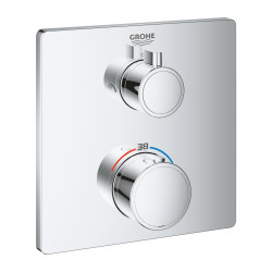 Grohe Grohtherm - Podomietkový termostat pre 2 spotrebiče, chróm 24079000