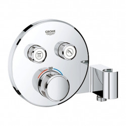 Grohe Grohtherm Smart Control - podomietkový termostat pre dva spotrebiče s integrovaným pripojením a držiakom sprchy, okrúhly tvar, 29120000