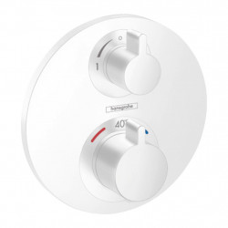 Hansgrohe Ecostat S - Termostat pod omietku pre 2 spotrebiče, matná biela 15758700