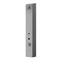 Sanela - Nerezový sprchový nástenný žetónový RFID panel s termostatickým ventilom, 24 V DC