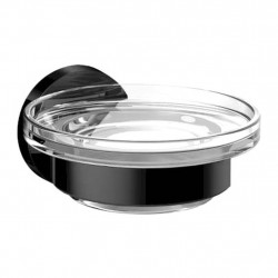 Emco Round - Držiak na mydlo, montáž pomocou lepenia alebo vŕtania, čierna 433013300