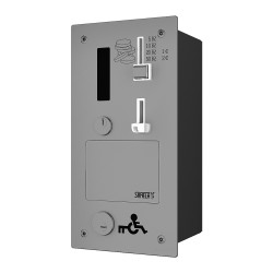 Sanela - Zabudovaný mincový automat dverného zámku, GSM, eurozámek, 24 V DC