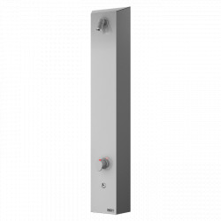 Sanela - Nerezový sprchový panel s integrovaným piezo ovládaním a termostatickým ventilom, 6 V