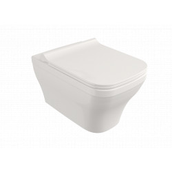 BOCCHI Firenze - WC závesné 535x340 mm, rimless + sedátko slim Soft Close - SET, biela lesklá