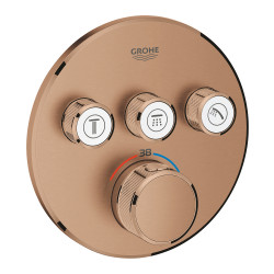 GROHE Grotherm SmartControl - Termostat pre podomietkovú inštaláciu s 3 ventilmi, kartáčovaný Warm Sunset 29121DL0