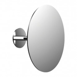 Emco Cosmetic mirrors Pure - Holiace a kozmetické zrkadlo s nástenným stojanom, nalepovacia verzia, Ø 153 mm, 5 násobné zväčšovanie, chróm 109400109