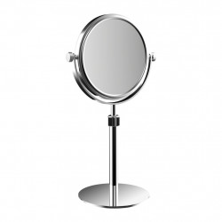 Emco Cosmetic mirrors Pure - Stojace okrúhle holiace a kozmetické zrkadlo, Ø 153 mm, 3 násobné zväčšovanie, chróm 109400117