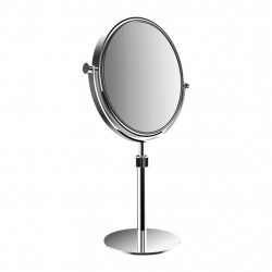 Emco Cosmetic mirrors Pure - Stojace okrúhle holiace a kozmetické zrkadlo, Ø 201 mm, 3 násobné zväčšovanie, chróm 109400119