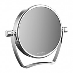 Emco Cosmetic mirrors Pure - Stojace okrúhle cestovné zrkadlo, Ø 83 mm, 5 násobné zväčšovanie, chróm 109400123
