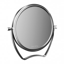 Emco Cosmetic mirrors Pure - Stojace okrúhle cestovné zrkadlo, Ø 126 mm, 5 násobné zväčšovanie, chróm 109400126