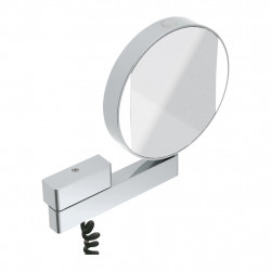 Emco Cosmetic mirrors Prime - Kozmetické zrkadlo nástenné s LED osvetlením so skrutkovitým káblom a prepínačom, 3 a 7 násobné zväčšovanie, chróm 109506018