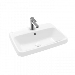 Villeroy Boch Architectura - Zápustné umývadlo, 600x450x170 mm, s prepadom, alpská biela CeramicPlus 5A6760R1
