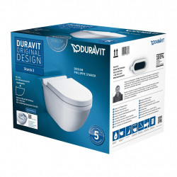 Duravit Starck 3 - závesné WC + sedátko so sklápacou automatikou (set), D 42250900A1