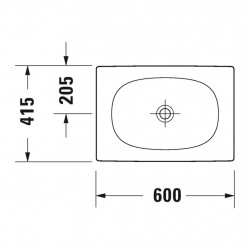 Duravit Viu - Umývadlová misa 600x415 mm, biela 2358600000