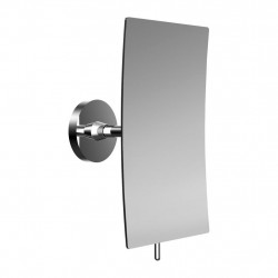 Emco Cosmetic mirrors Pure - Nástenné hranaté holiace a kozmetické zrkadlo, 132 x 208 mm, 3 násobné zväčšovanie, chróm 109400107