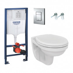 G+V 1 - set 5v1- Rapid SL pre WC + tlačidlo + úchyty + závesné WC Vima + WC sedátko