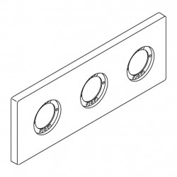 Ideal Standard Archimodule - 3-otvorová rozeta 100x266 mm, chróm A963732AA