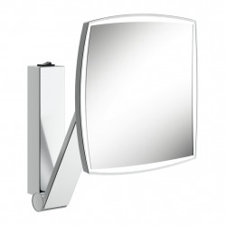 Keuco iLook move - Kozmetické zrkadlo s LED osvetlením, trojrozmerné nastaviteľné rameno, 5x zväčšenie, 200 x 200 mm, chróm 17613019004