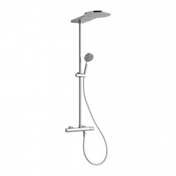 Alpi Sety Trio - Sprchový systém, nástenná batéria termostatická + pevná sprcha + ručná sprcha, chróm GL 625151
