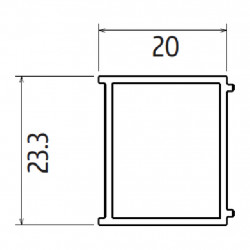 Glass Soho - Profil na predĺženie rámu, ACC0341