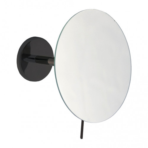 Emco - Kozmetické zrkadlo nástenné, oblé, Ø 180mm, čierna matná 109413302