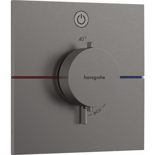 Hansgrohe ShowerSelect Comfort E - Termostat pod omietku pre 1 spotrebič, kartáčovaný čierny chróm 15571340
