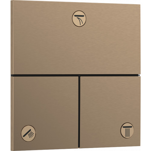 Hansgrohe ShowerSelect Comfort E - Ventil pod omietku pre 3 spotrebiče, kartáčovaný bronz 15573140