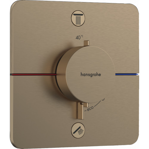 Hansgrohe ShowerSelect Comfort Q - Termostat pod omietku pre 2 spotrebiče s EN1717, kartáčovaný bronz 15586140