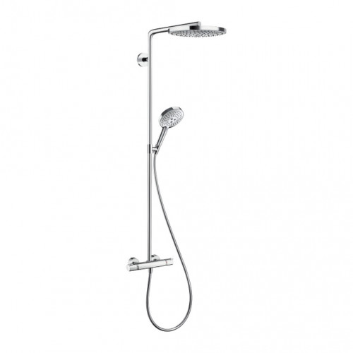 Hansgrohe Raindance Select S - sprchový systém Showerpipe 240 2jet, termostatická sprchová batéria, biela/chróm 27129400