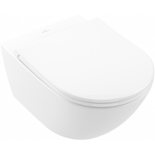Villeroy & Boch Universo - COMBI PACK WC závesné TwistFlush + sedátko s poklopom SoftClose, alpská biela 4670T901