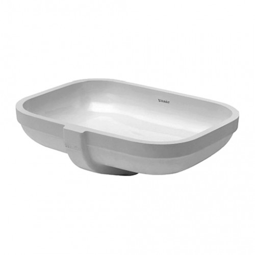 Duravit Happy D.2 - Vstavané umývadlo, bez otvoru pre armatúru, 480 x 345 mm, biele 0457480000
