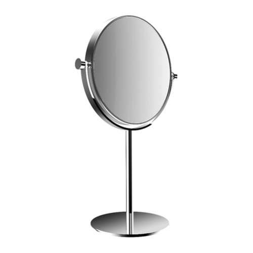 Emco Cosmetic mirrors Pure - Stojace okrúhle holiace a kozmetické zrkadlo, Ø 177 mm, 3 násobné zväčšovanie, chróm 109400116
