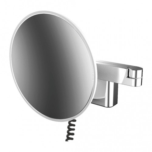 Emco Cosmetic mirrors Evo - Holiace a kozmetické zrkadlo LED, 2 otočné ramená so skrutkovitým káblom a vypínačom, 3 násobné zväčšenie, chróm 109506041
