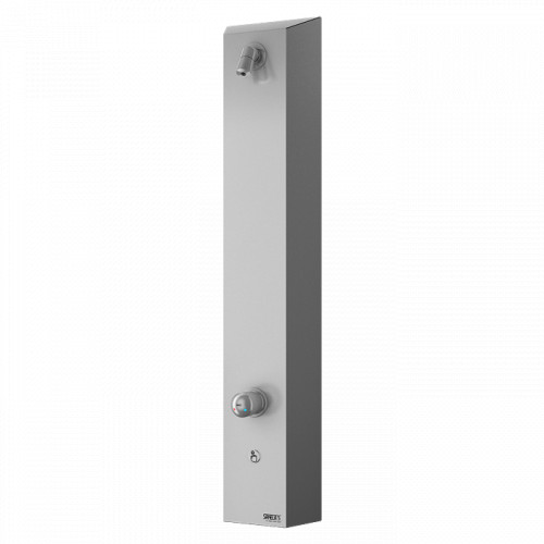 Sanela - Nerezový sprchový panel s integrovaným piezo ovládaním a zmiešavacou batériou, 24 V DC
