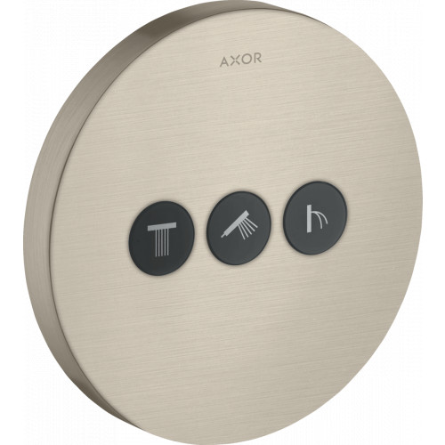 Axor ShowerSelect - Ventil pod omietku pre 3 spotrebiče, kartáčovaný nikel 36727820