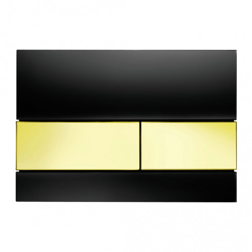 TECEsquare- Ovládacie tlačidlo, sklenené, čierne sklo - zlaté 9240808