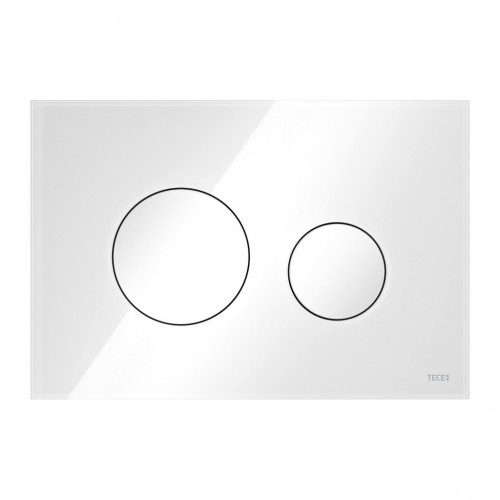 TECEloop- Ovládacie tlačidlo, sklenené, biele sklo - biele 9240650